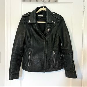 Wilsons Black Rivet Leather Moto Jacket